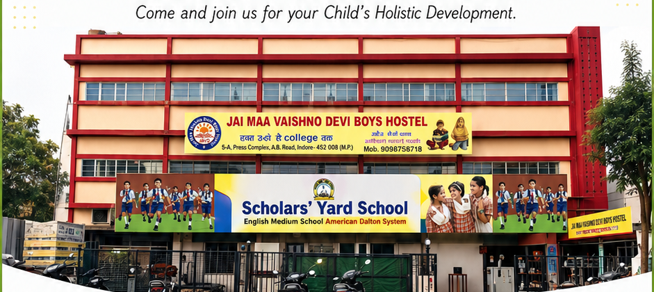 JMVD Boys Hostel building on A.B. Road, Indore